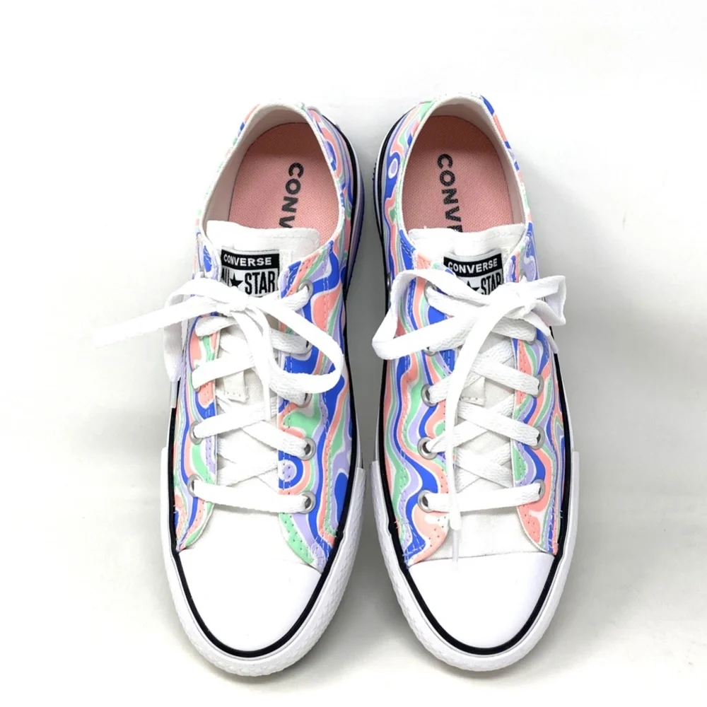 Converse CTAS Lift Platform Low Top Multi Women Kids Canvas Size Sneaker A01018F - Picture 3 of 9